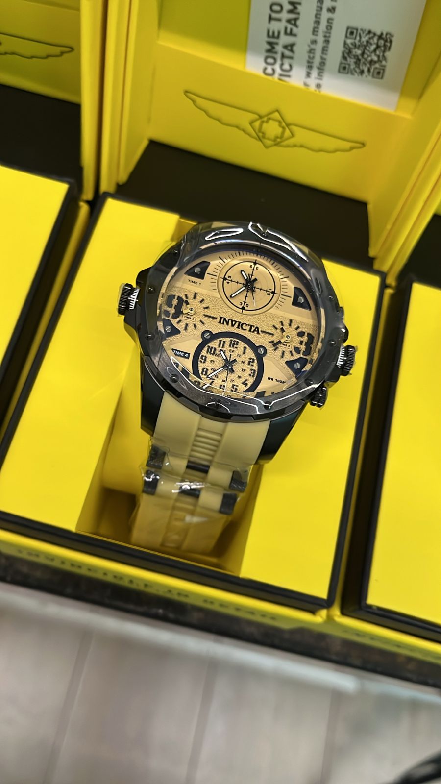 Reloj Invicta Coalition Forces Hombre 50 mm Cuarzo Dual Time Negro-Beige | Original Ecuador - Imagen 2