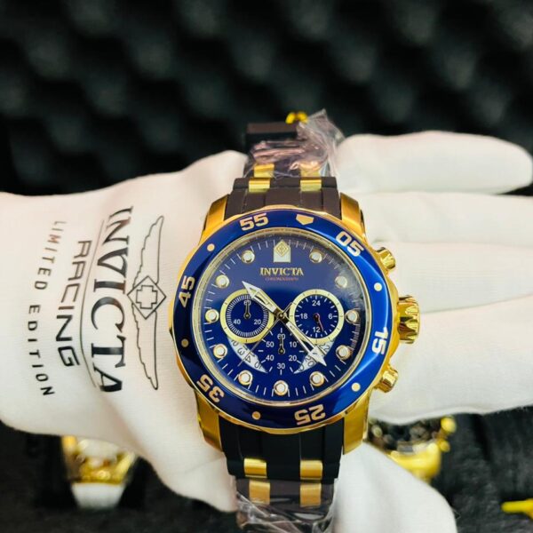 Reloj Invicta Pro Diver Scuba hombre dorado azul cronografo original Ecuador