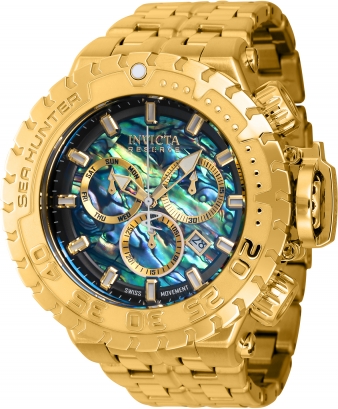 Reloj Invicta Sea Hunter para hombre 57 mm cuarzo oro original Ecuador