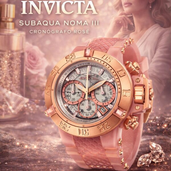 Reloj Invicta Subaqua Noma III para mujer 42 mm cuarzo rosa oro rosa original Ecuador