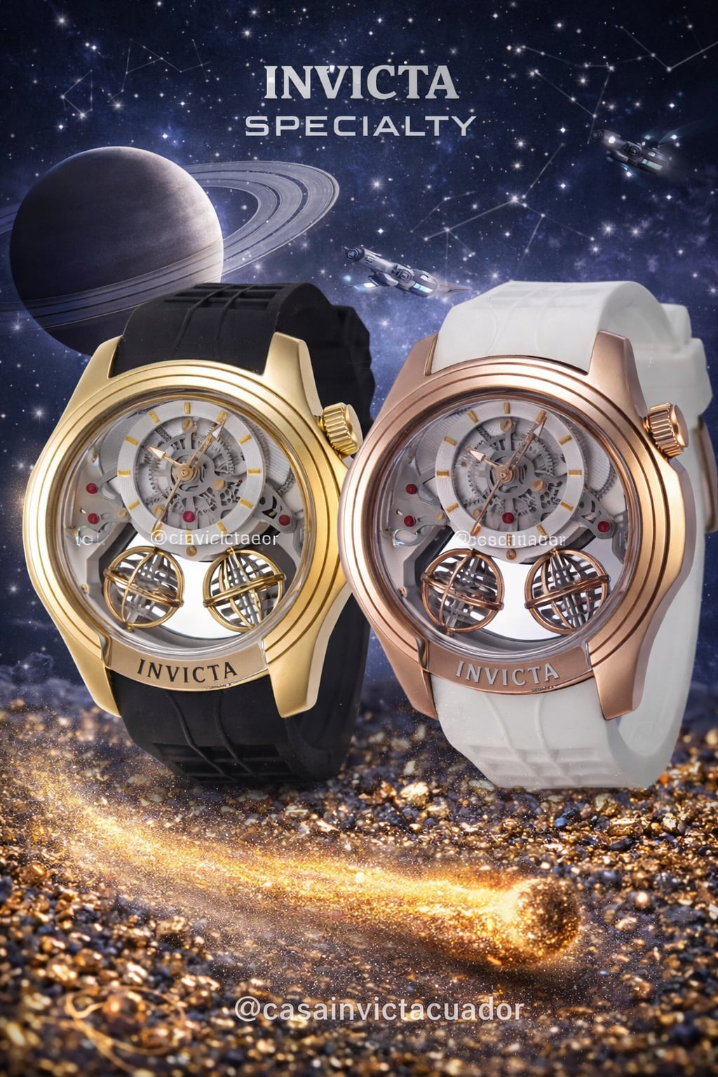 Reloj Invicta Specialty hombre blanco silicona cuarzo original Ecuador