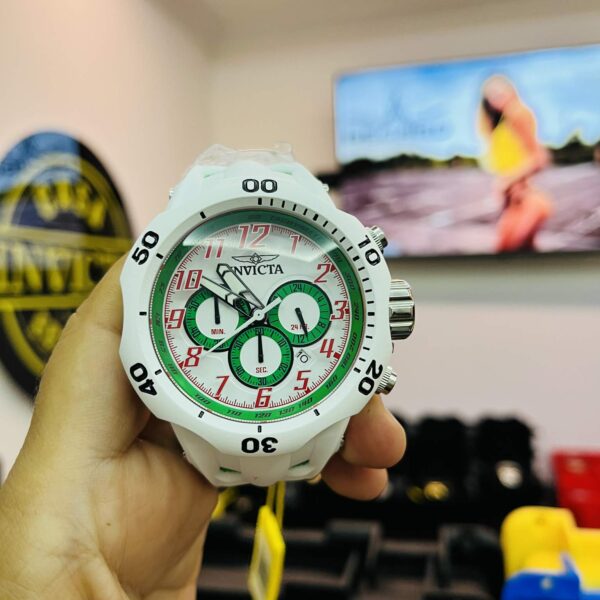 Reloj Invicta Venom Hydra hombre verde y blanco cuarzo original Ecuador