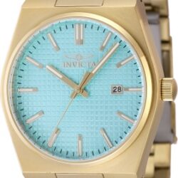 Reloj Invicta Speedway Zager Exclusive dial tiffany para hombre color dorado con esfera azul de 40 mm.