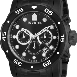 Reloj Invicta Pro Diver SCUBA 0076 para hombre de 48 mm en acero inoxidable negro.