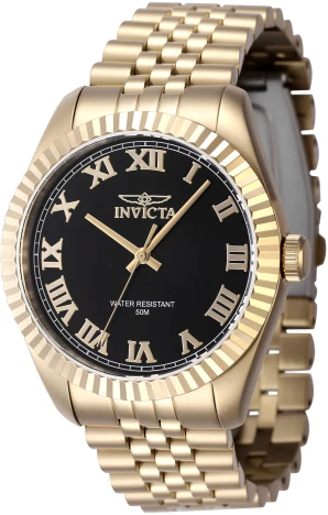 Reloj Invicta Specialty hombre negro y dorado de acero 43 mm