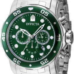 Reloj Invicta Pro Diver 47559 para hombre de 48 mm con esfera verde y brazalete de acero inoxidable.