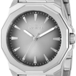 Reloj Invicta Speedway 50985 para hombre de 42 mm con esfera negra y gris y brazalete de acero inoxidable.